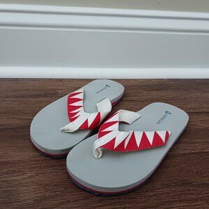 J Crew Crewcuts Boys Size 1 Flip Flops Red White Blue Patriotic